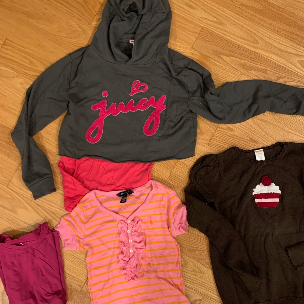 Bundle of girls clothing - holiday/ Fall sweaters

Juicy couture size L